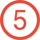 number-five-in-circular-button